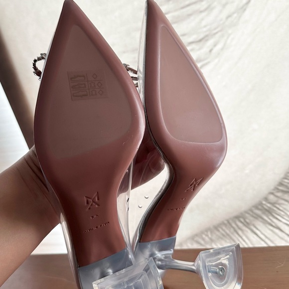 🌺AMINA MAUDDI🌺 Rosie Glass Pumps Transparent PVC Crystal Bow Size: 38.5 - Picture 16 of 16